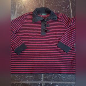 Ralph Lauren Black and Red Striped Pullover